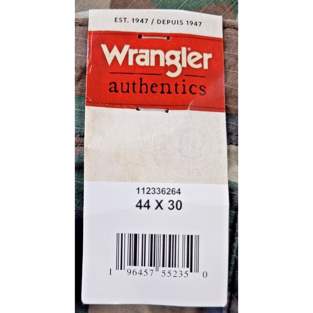 Wrangler Authentics Camo Cargo Pants Men's 44x30 Camouflage Utility Workwear - Picture 9 of 14
